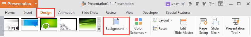 change bckground color in powerpoint for mac of slides